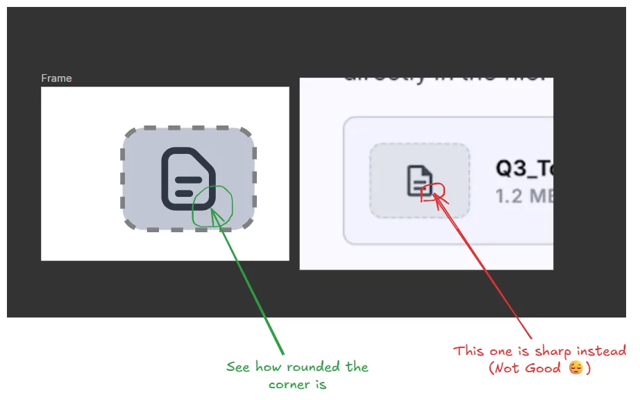 Comparing icons
